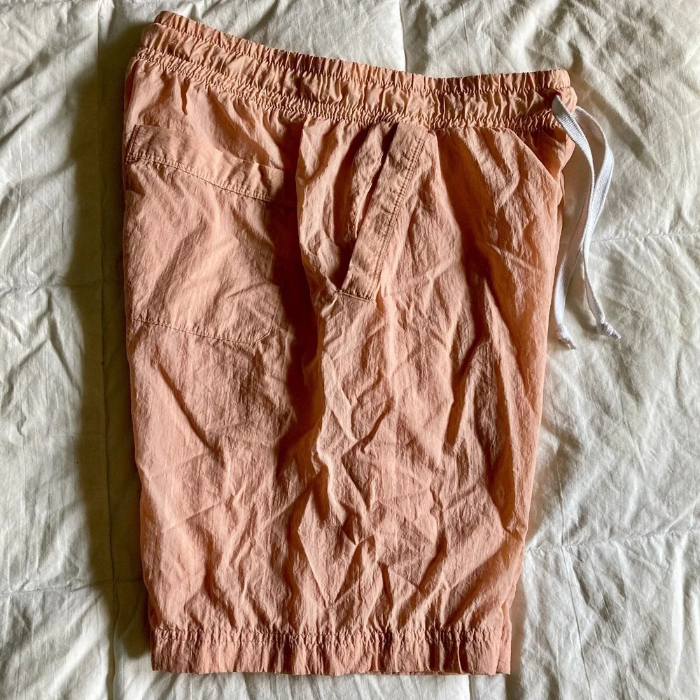 Nike Mens S Sportswear Alumni Woven Flow Nylon Water Shorts Trunks Peach Apricot